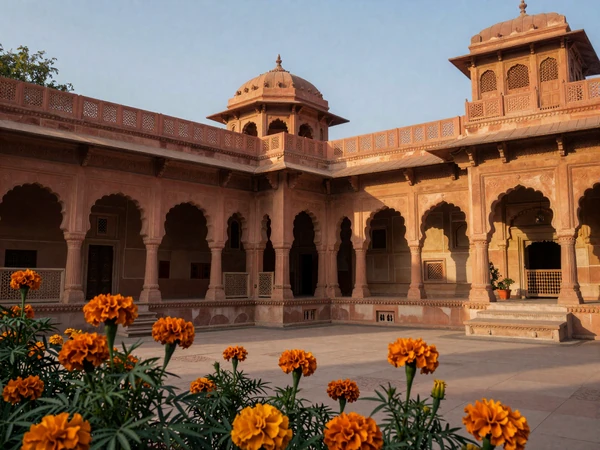 Traditional Indian palace architecture showcasing the rich cultural heritage of India